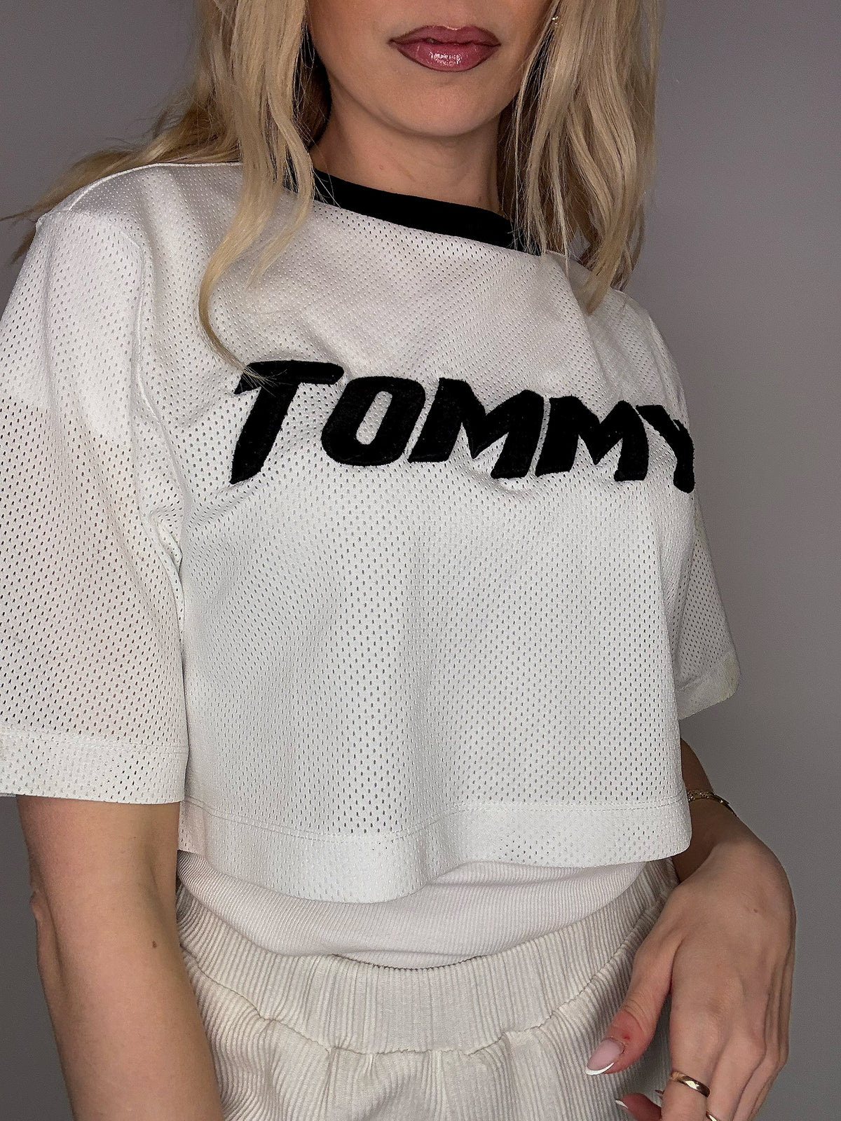 ADIDAS S/M Vintage schwarzes Crop-Top