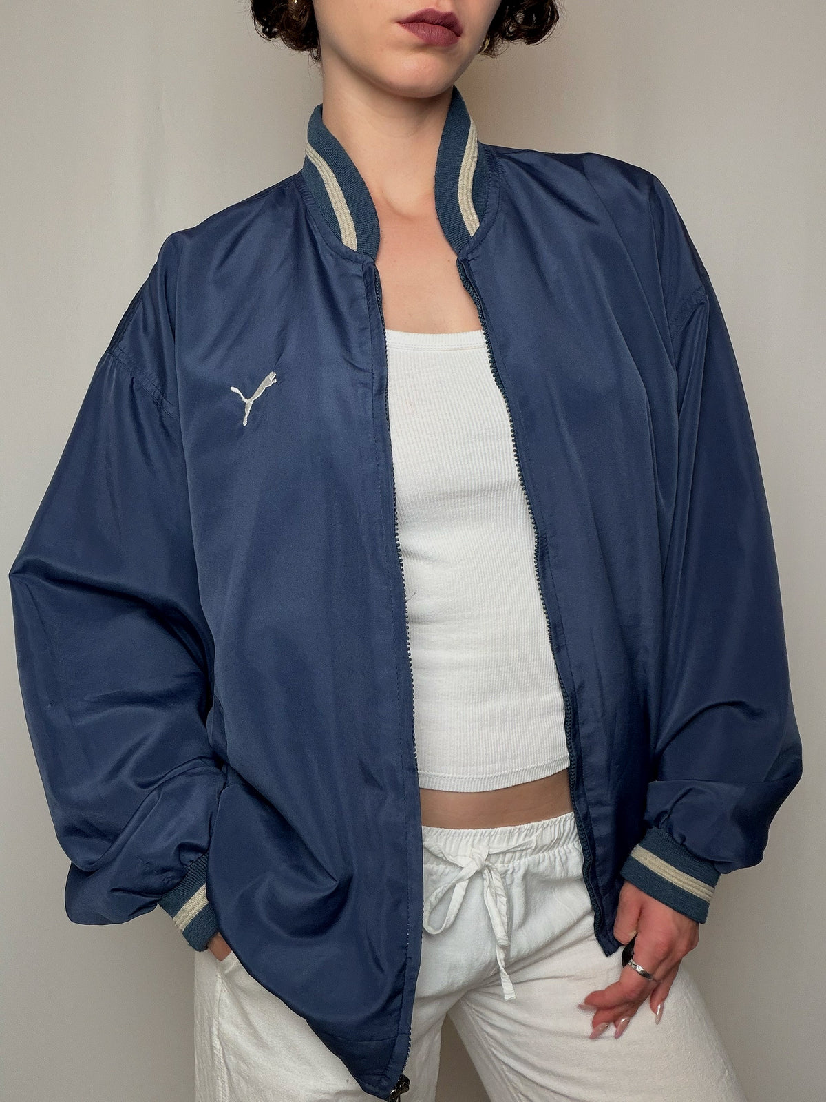 Veste bomber marine Puma XXL vintage