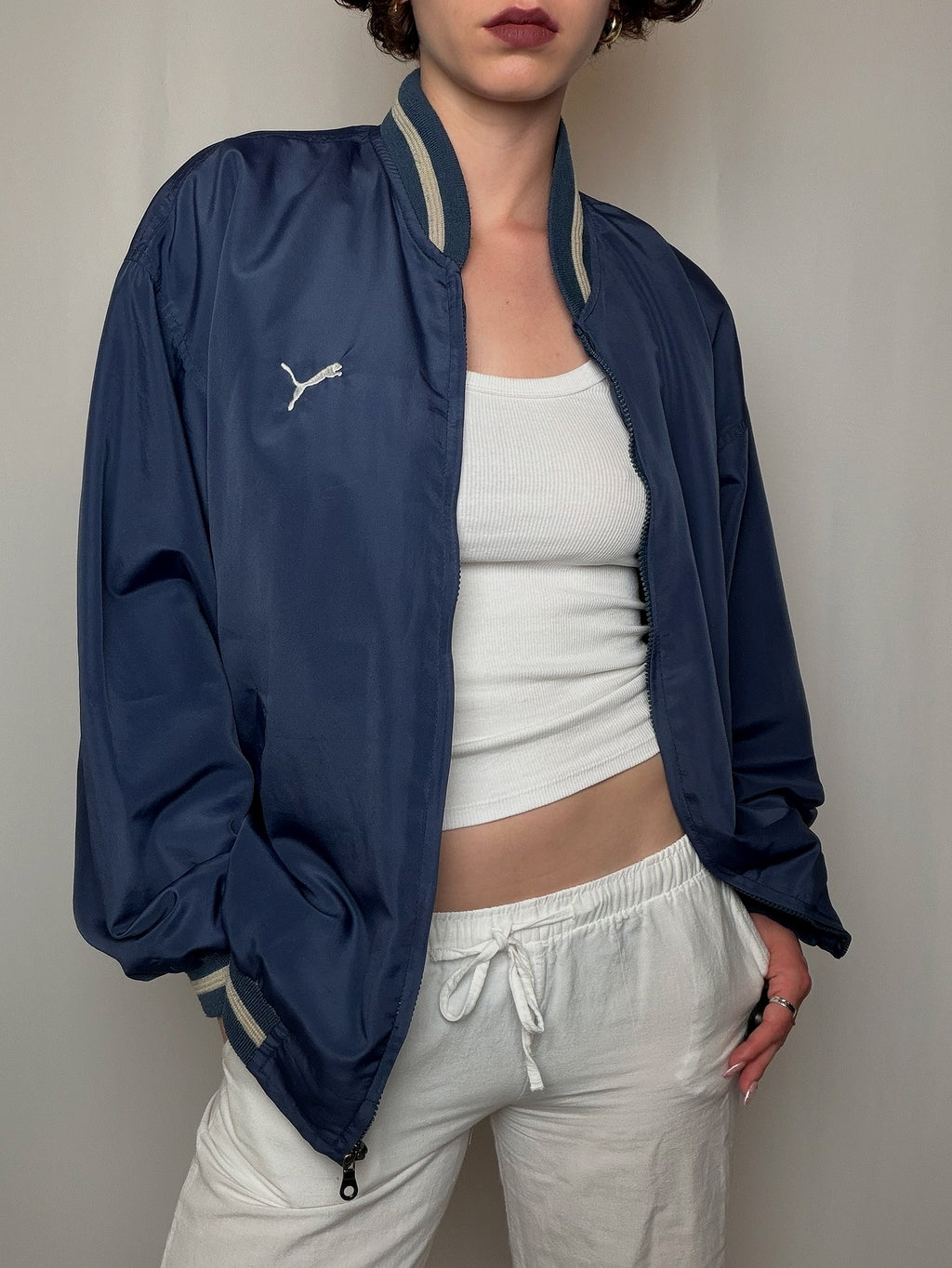 Veste bomber marine Puma XXL vintage