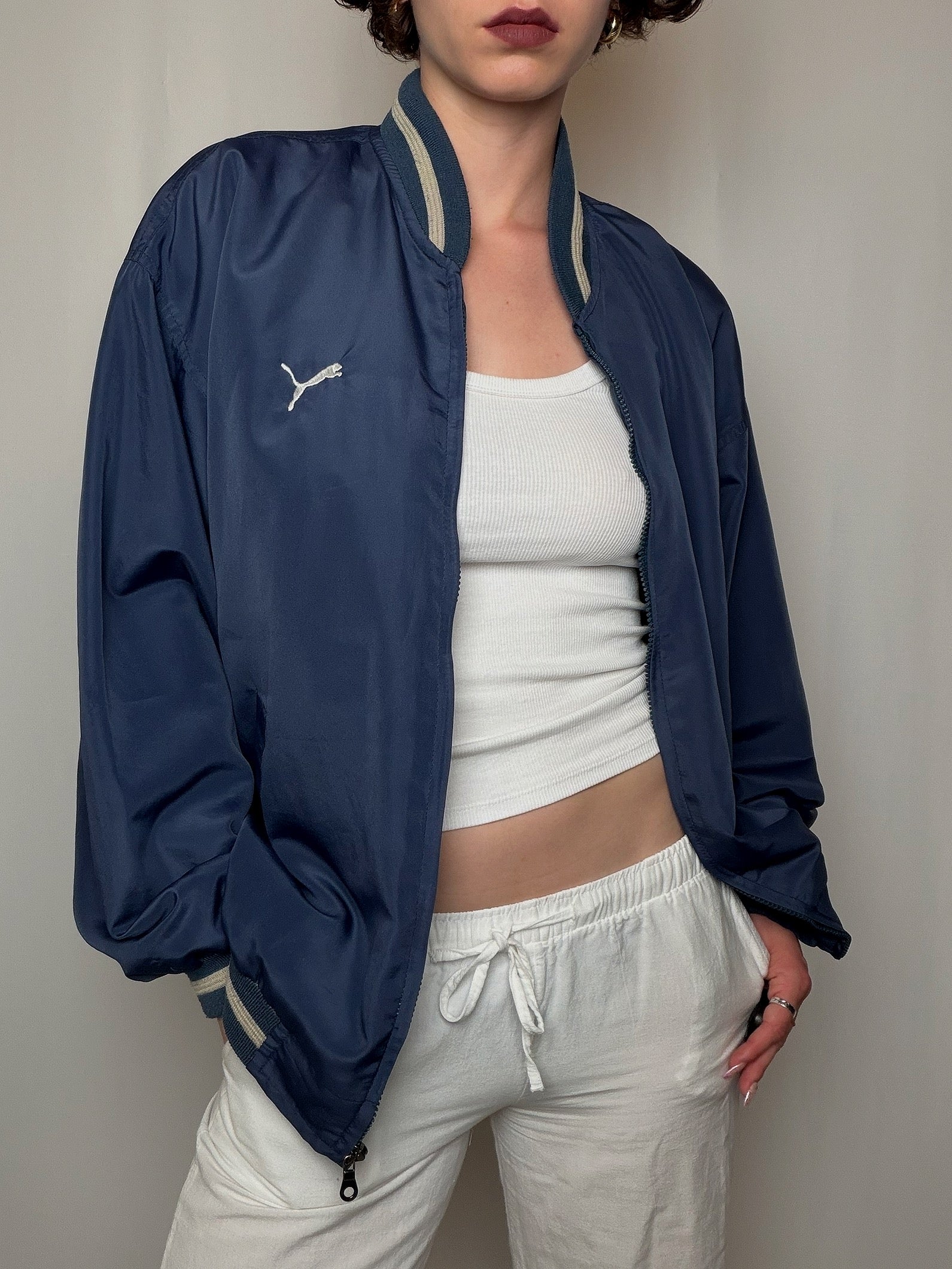 Veste bomber marine Puma XXL vintage