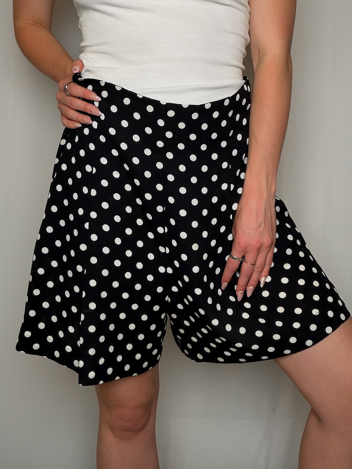 Bermuda fluide polka dots S vintage
