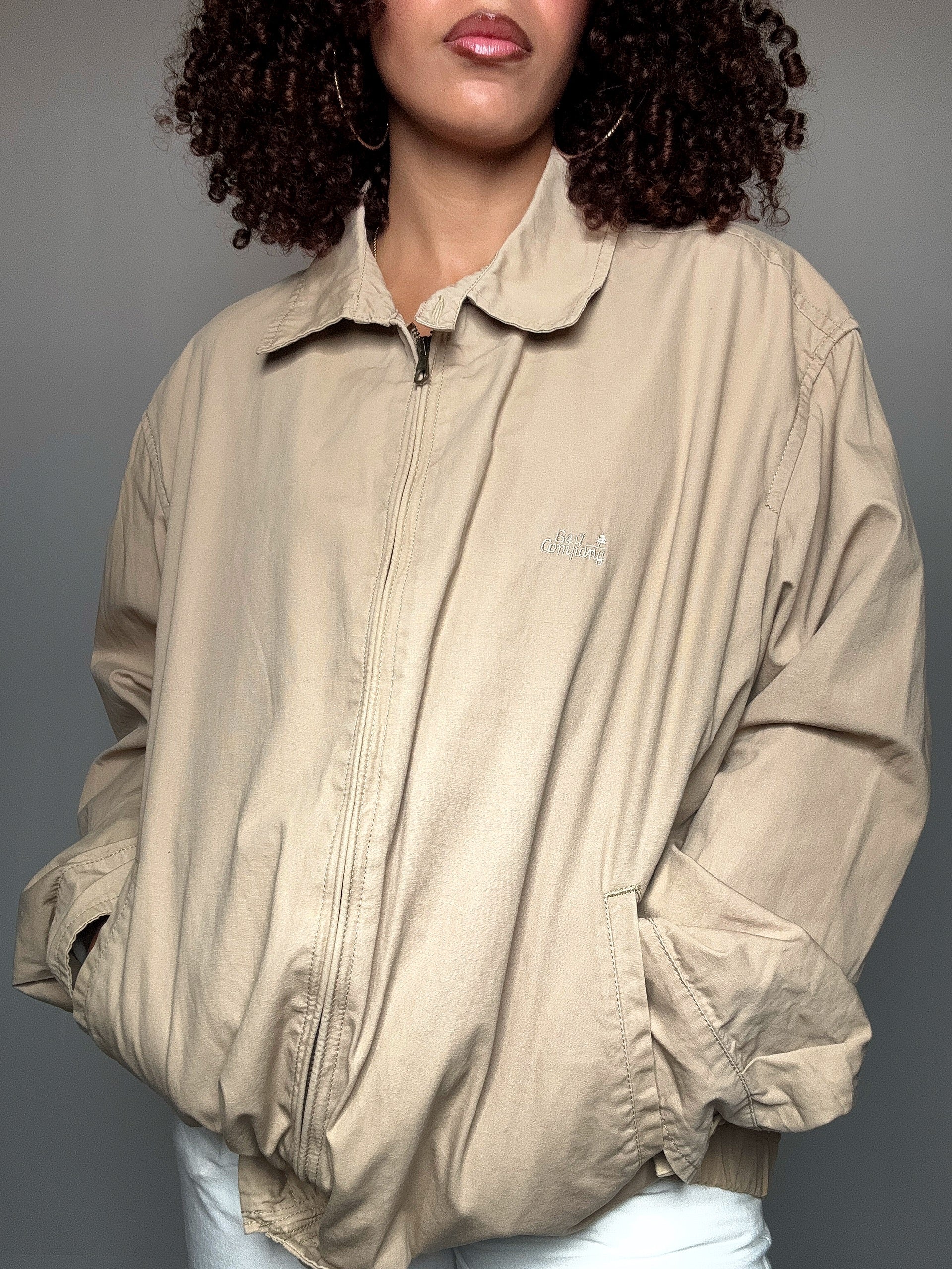 Vintage Sommerjacke Beige Gr. L/XL