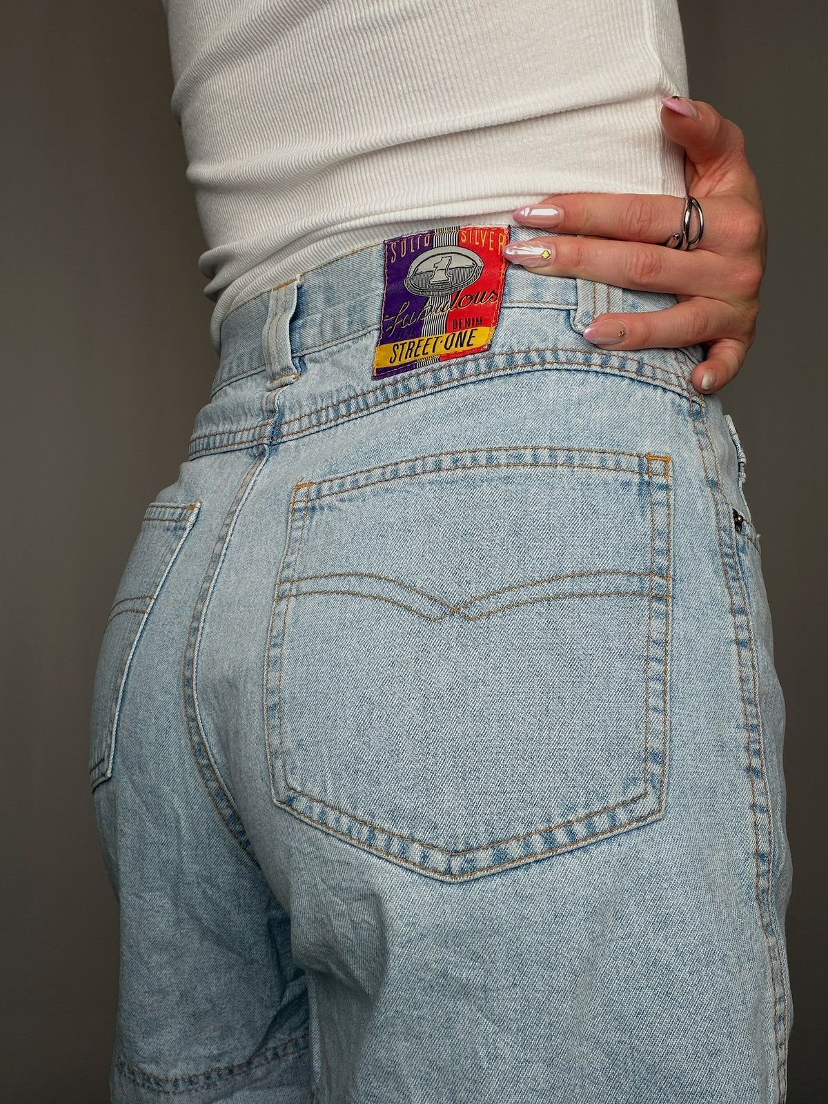 Short en denim clair S/M vintage