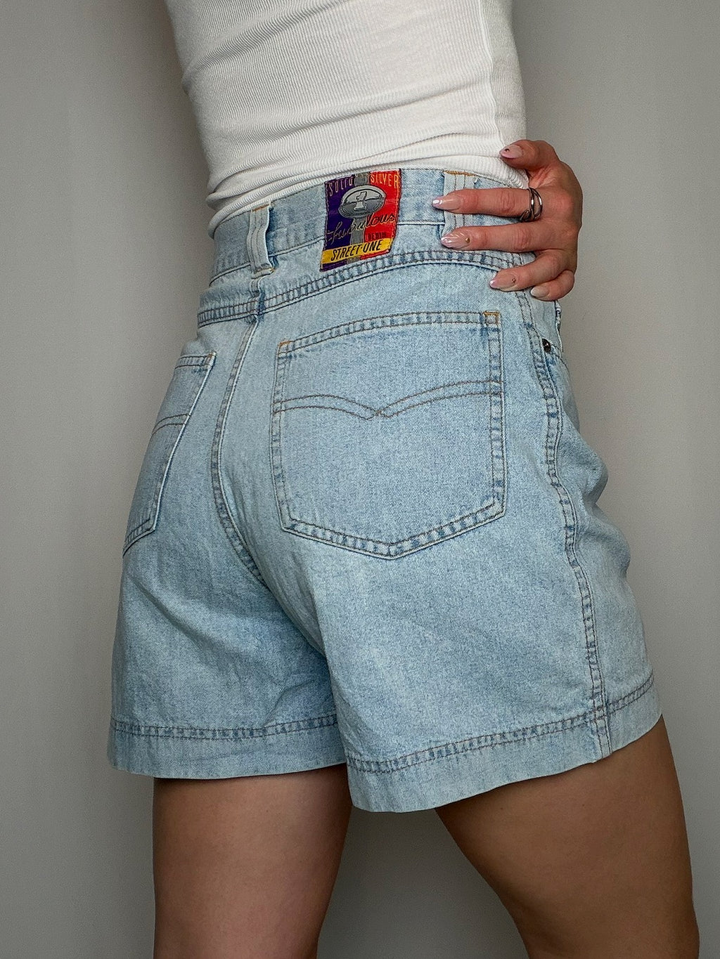 Short en denim clair S/M vintage