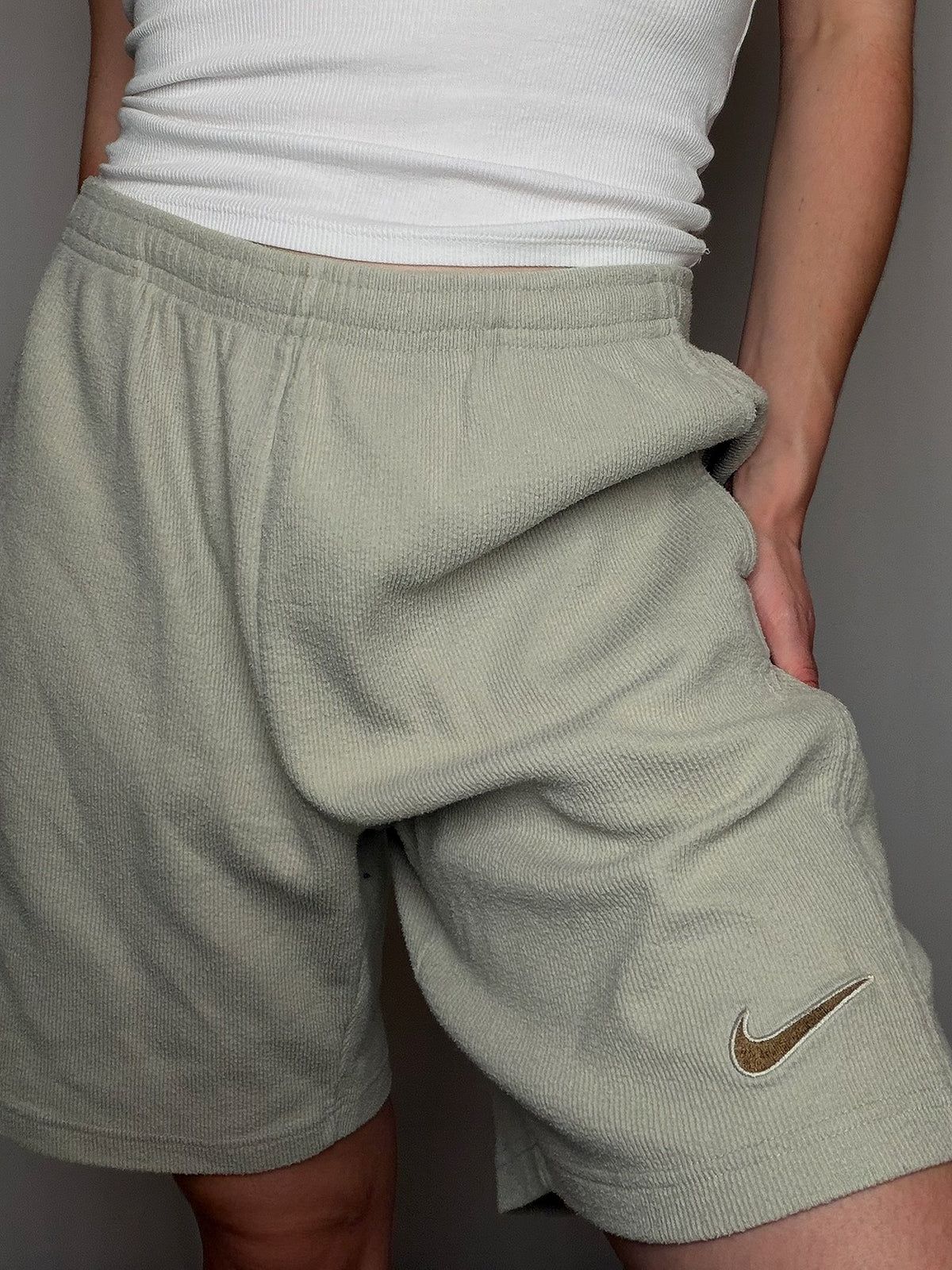 Short de sport beige Nike M vintage