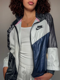 Nike vintage black and white windbreaker XL