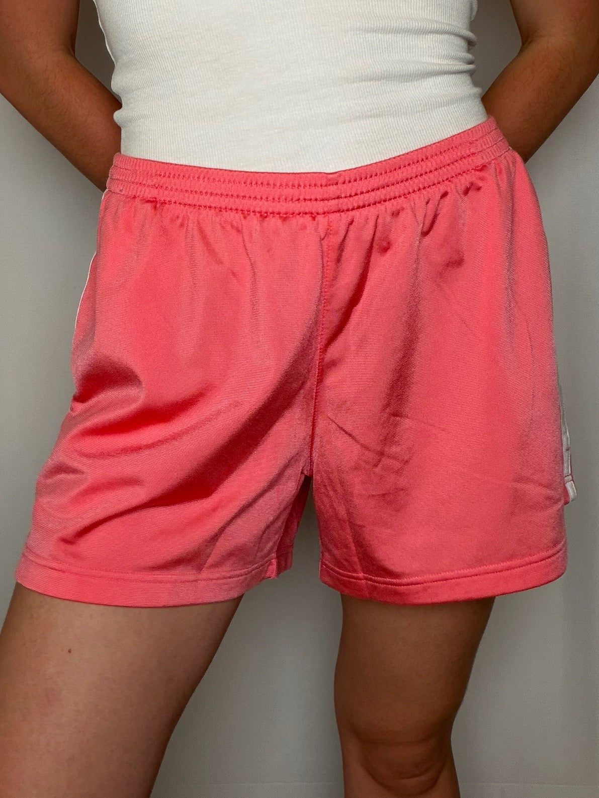 Short de sport rose Adidas L vintage
