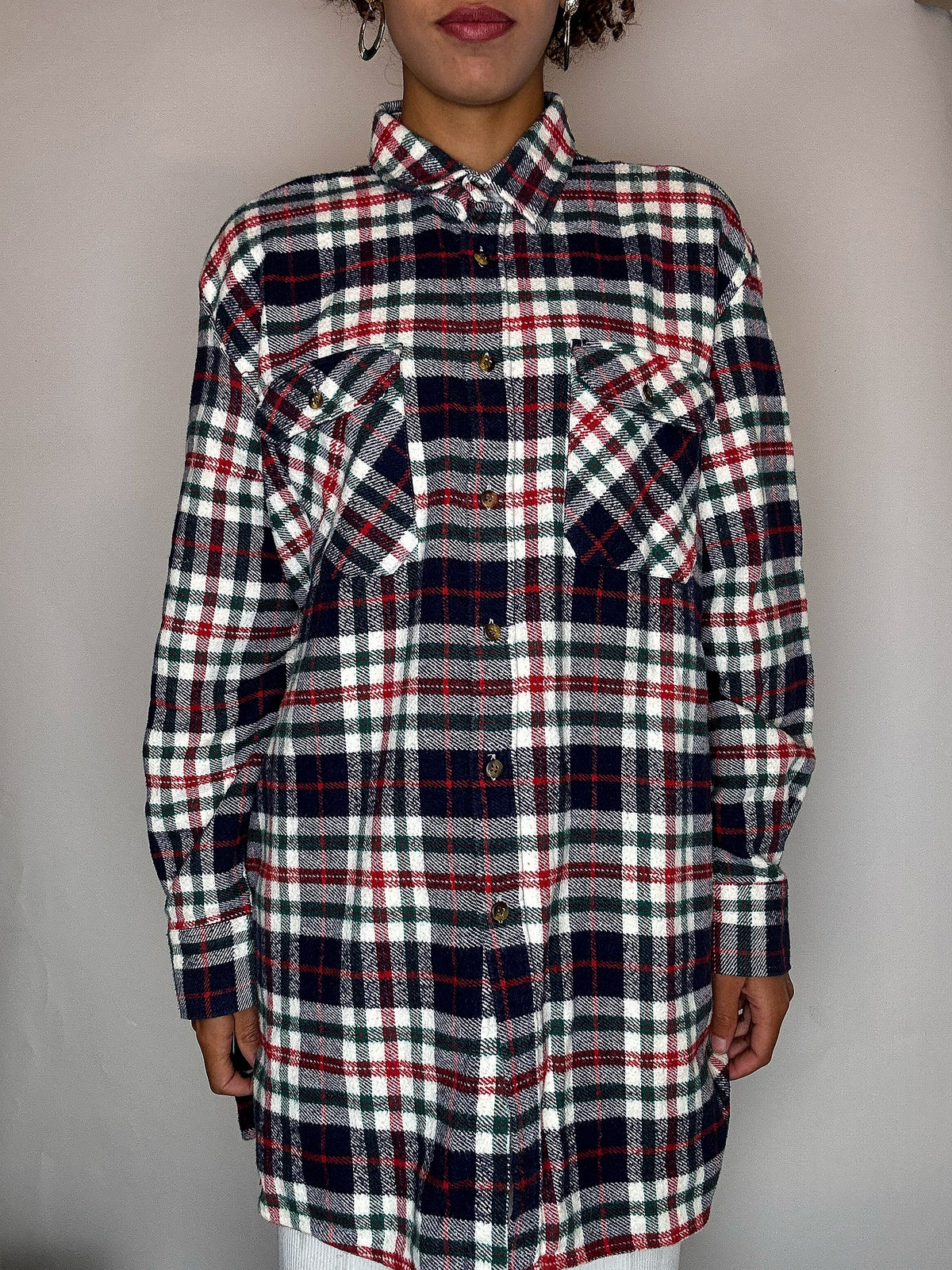 Vintage thick check shirt L