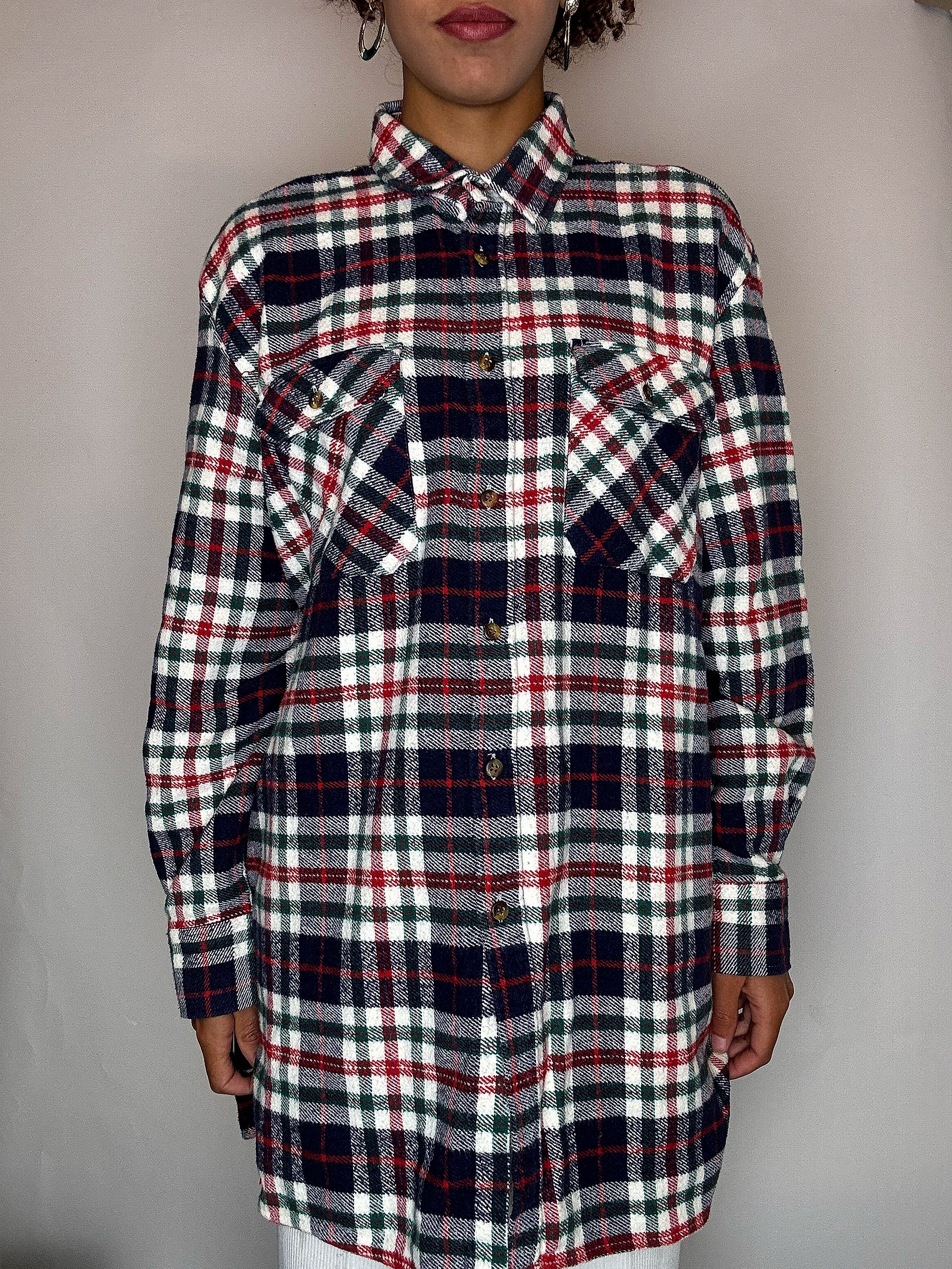 Vintage thick check shirt L