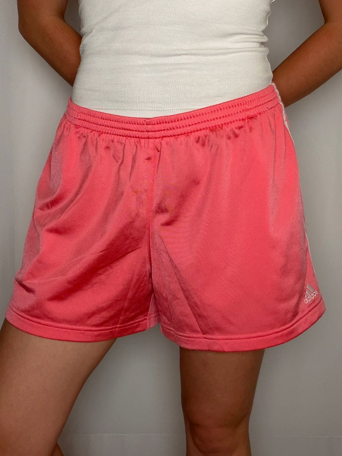 Short de sport rose Adidas L vintage