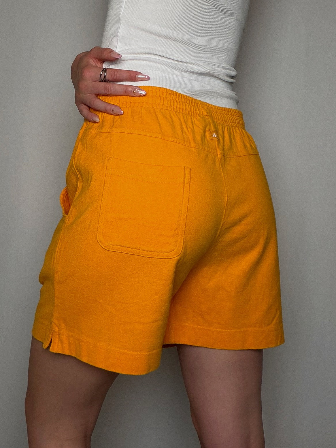 Short de sport orange Adidas L vintage
