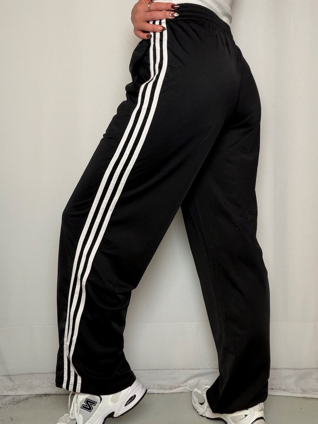 Jogging noir et blanc Adidas L vintage