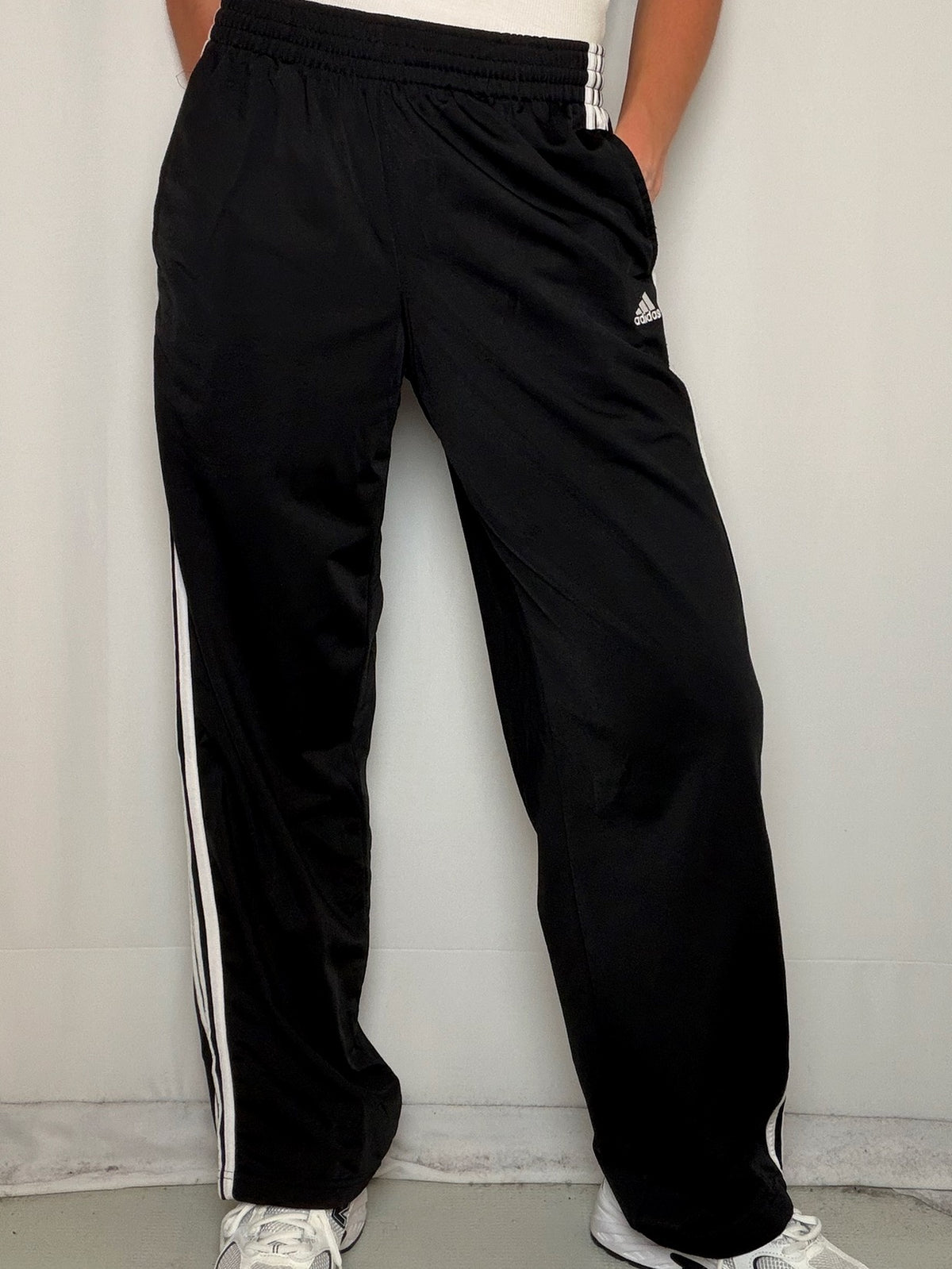Jogging noir et blanc Adidas L vintage