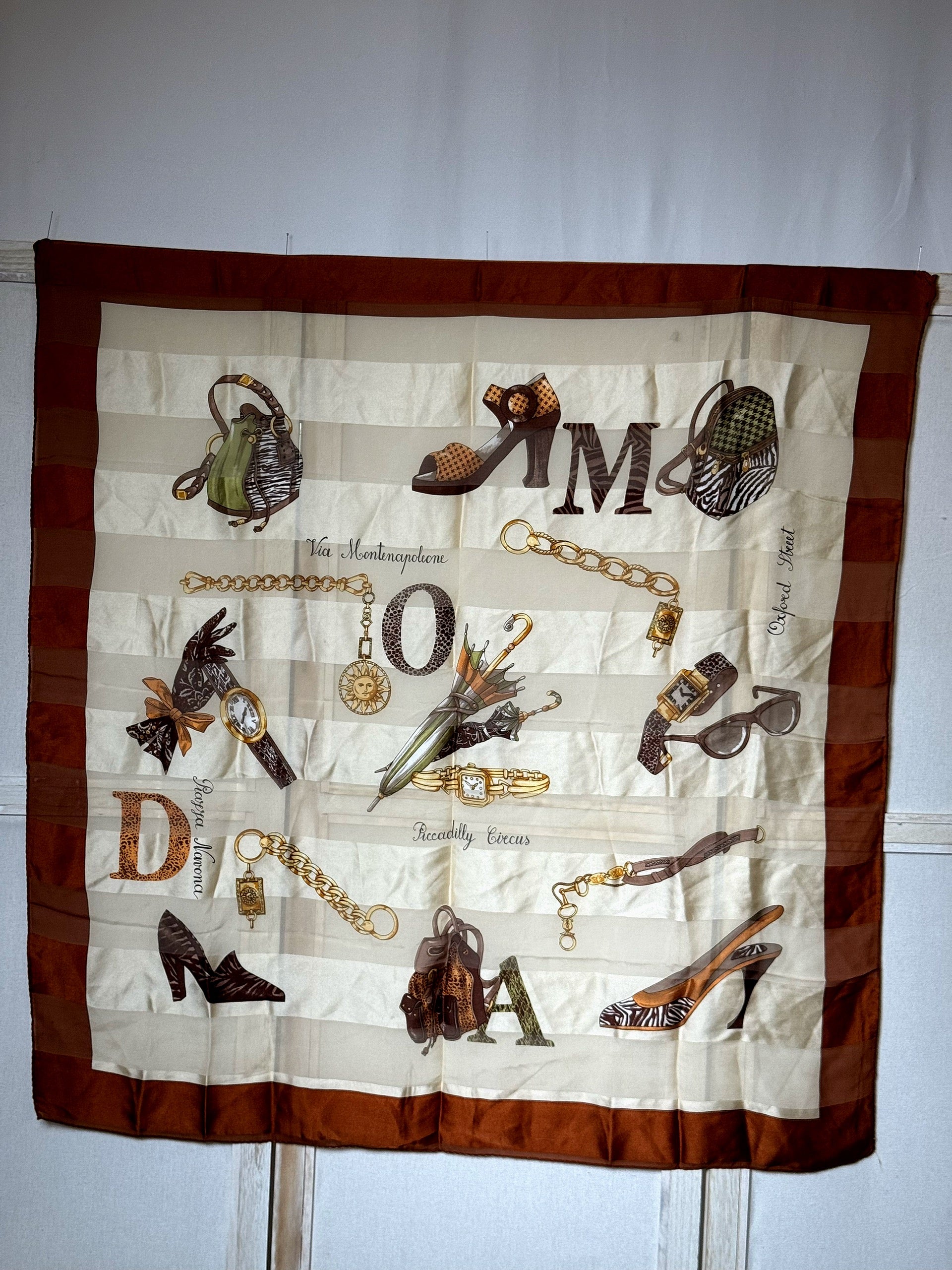 Foulard en soie vintage