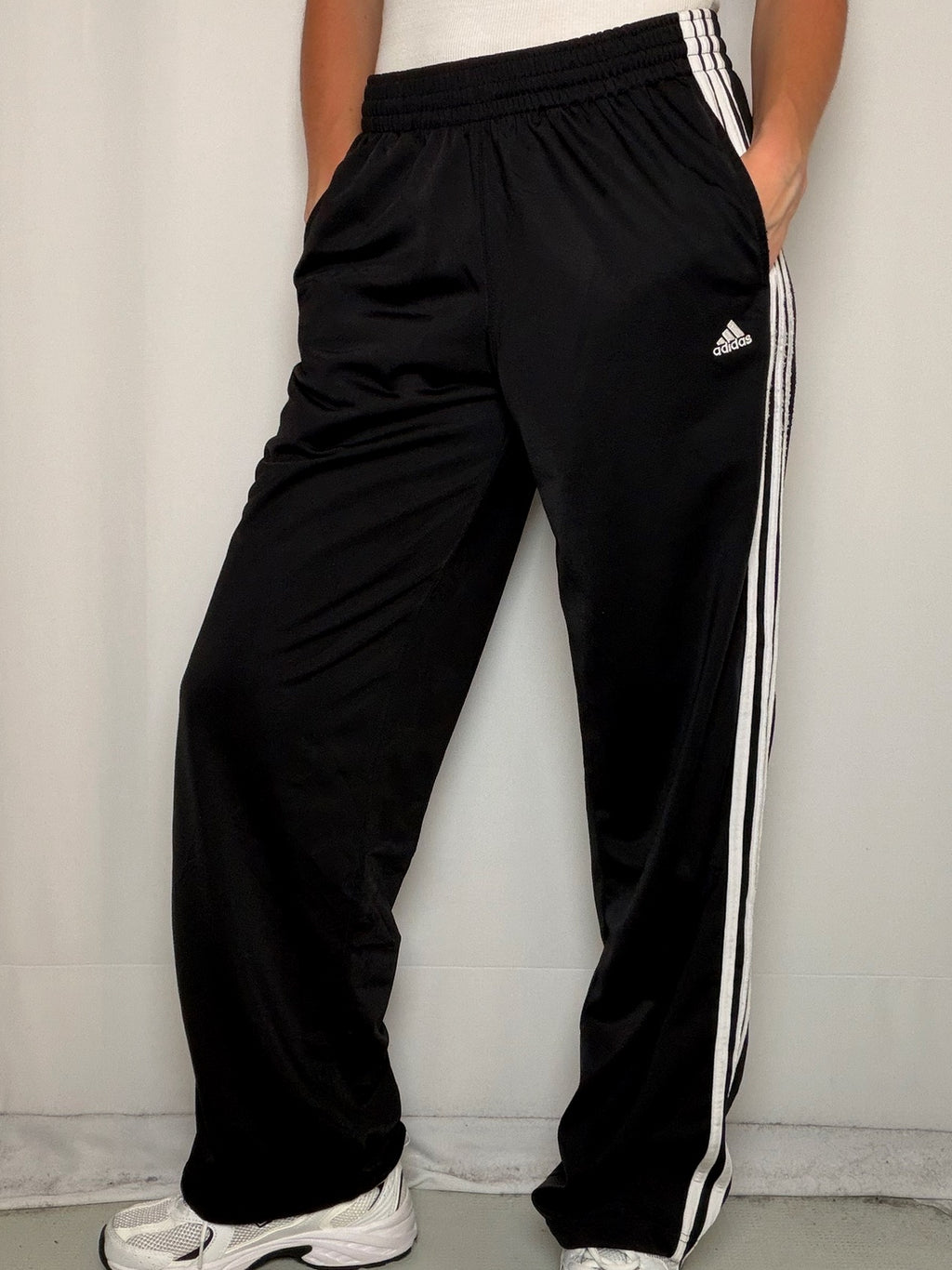 Jogging noir et blanc Adidas L vintage
