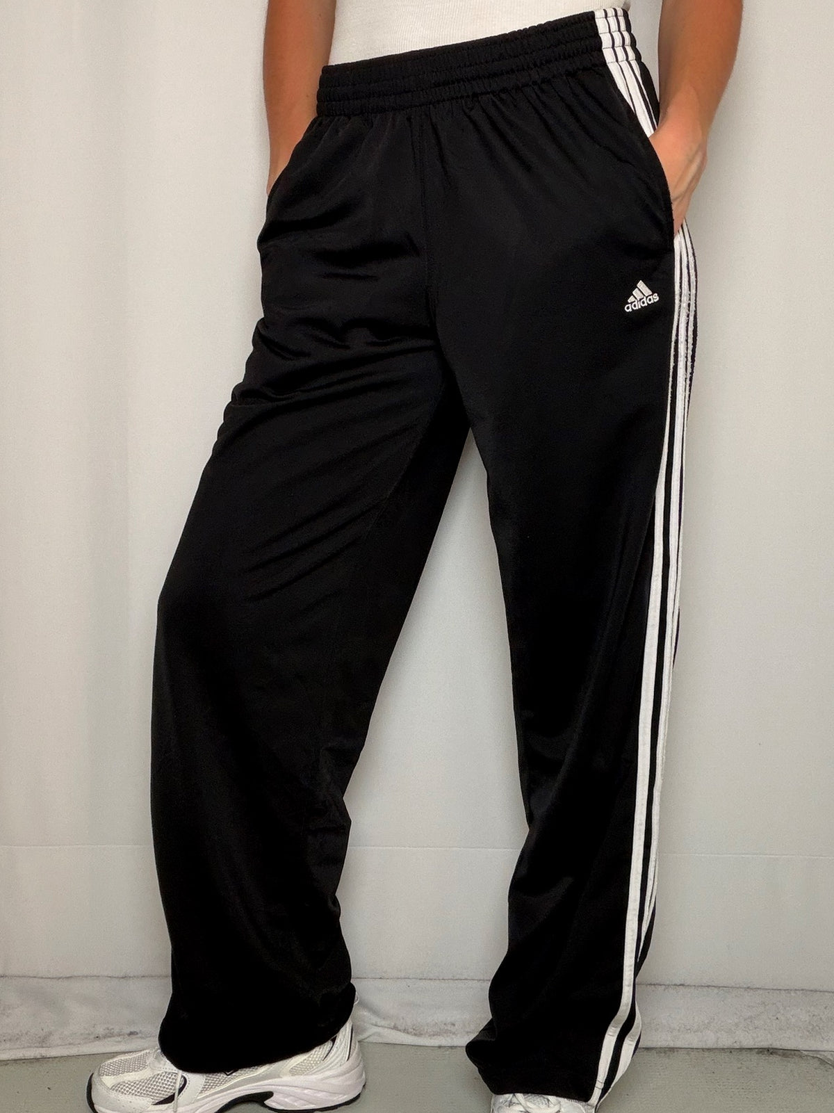 Jogging noir et blanc Adidas L vintage