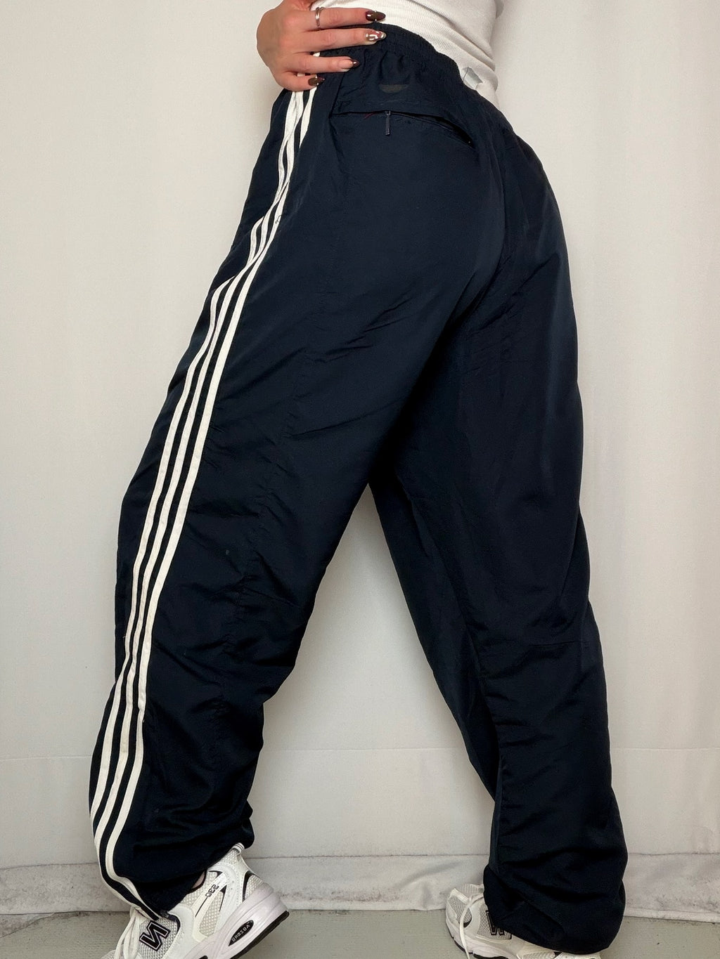 Jogging marine et blanc Adidas L vintage