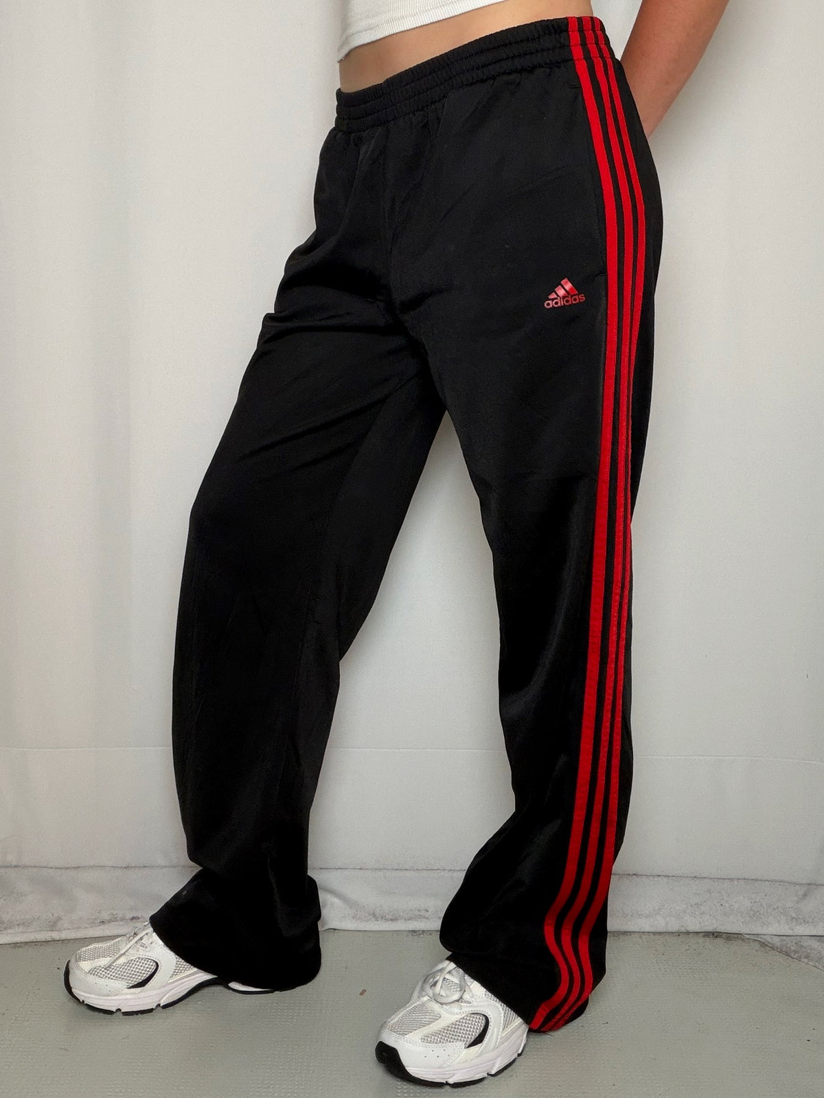 Jogging noir et rouge Adidas XL vintage