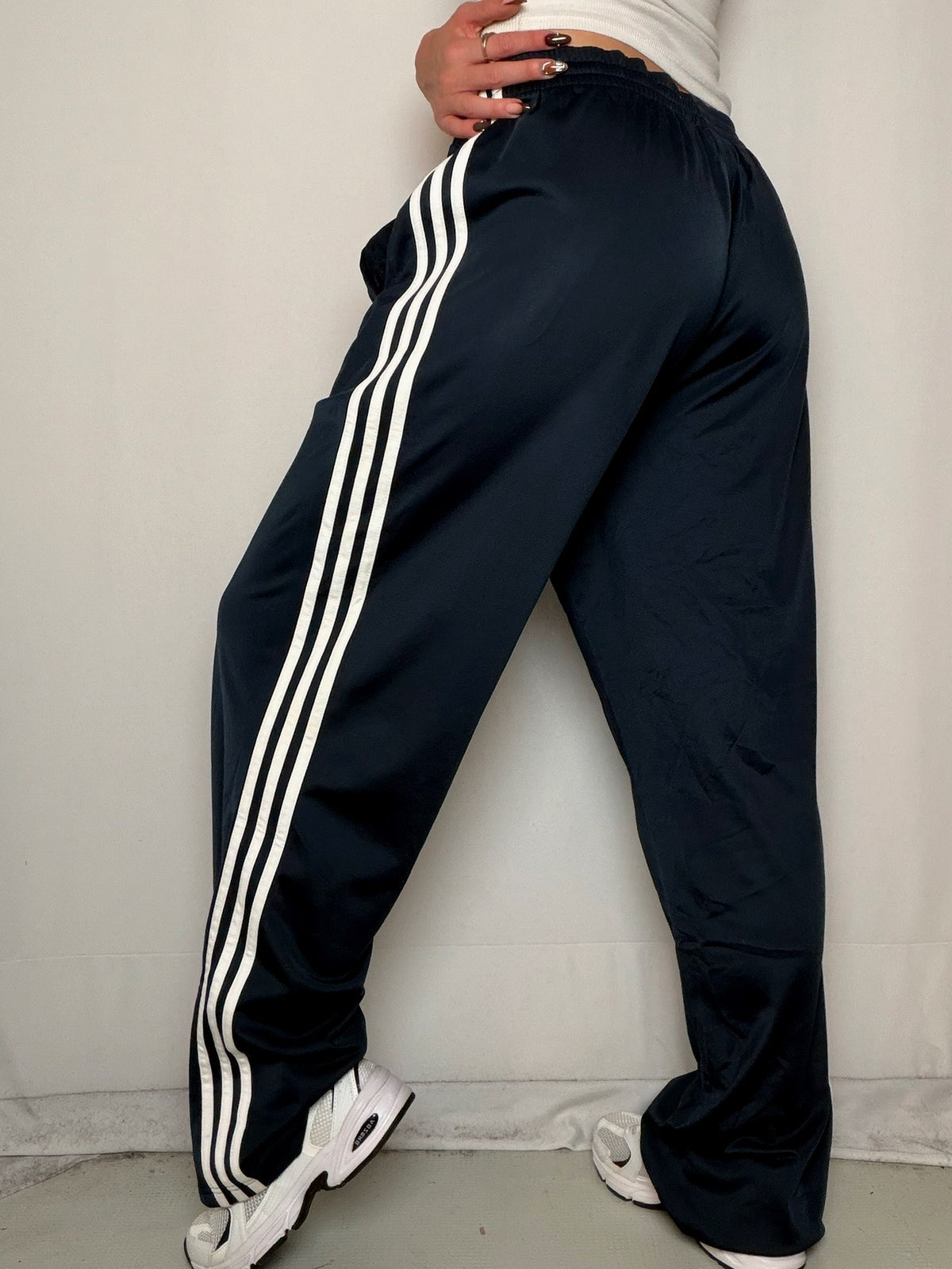 Jogging noir et blanc Adidas L vintage