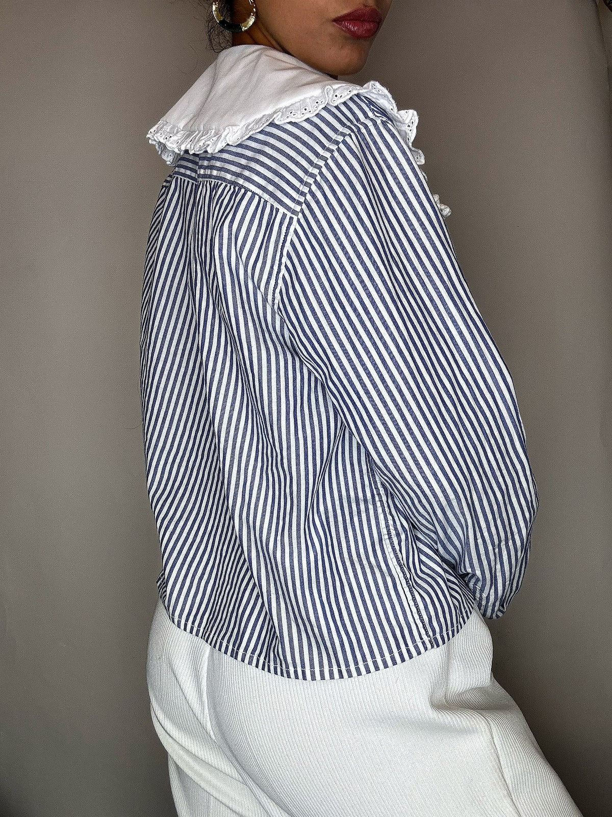 LEVI'S M vintage striped shirt with large collar