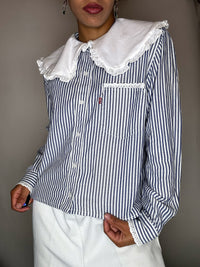 LEVI'S M vintage striped shirt with large collar