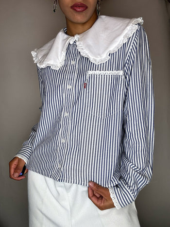 Chemise rayée avec grand col LEVI'S M vintage