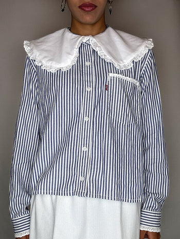 Chemise rayée avec grand col LEVI'S M vintage