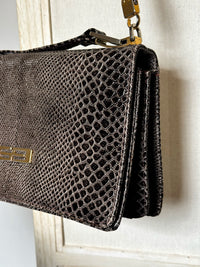 Vintage Tasche aus geprägtem Glattleder