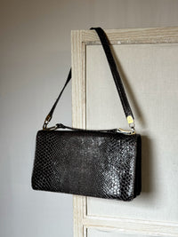 Vintage Tasche aus geprägtem Glattleder