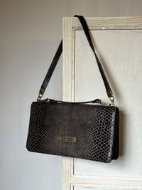 Vintage Tasche aus geprägtem Glattleder