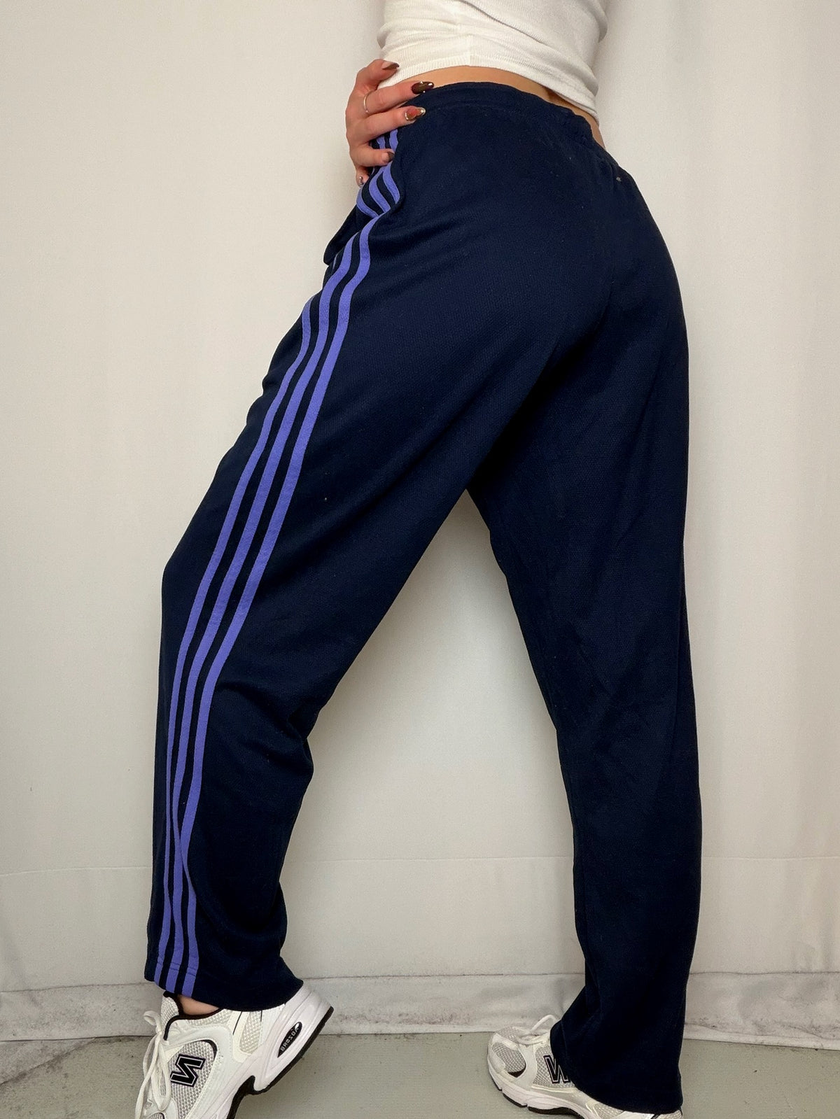 Jogging marine et violet Adidas L vintage