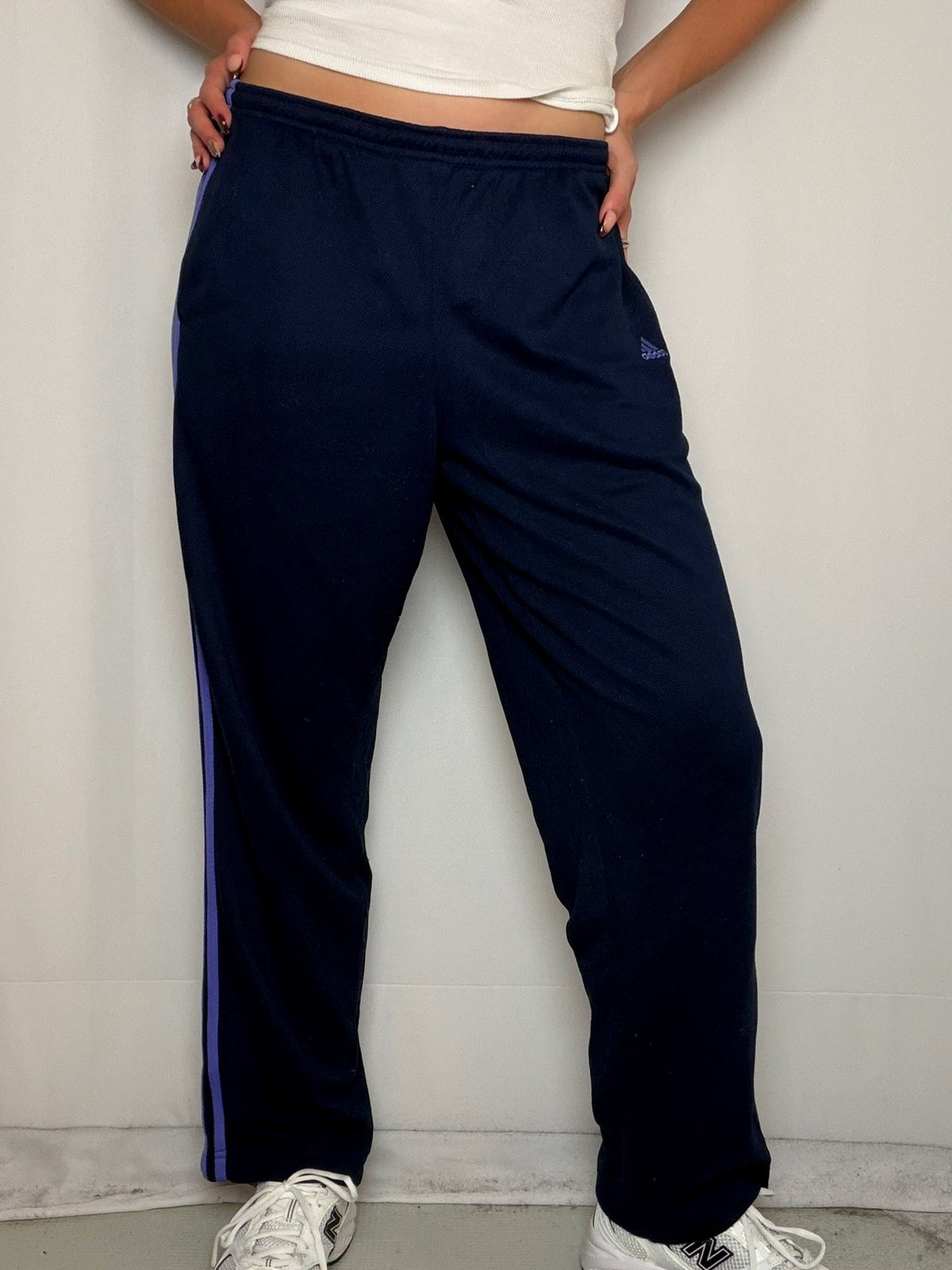 Jogging marine et violet Adidas L vintage