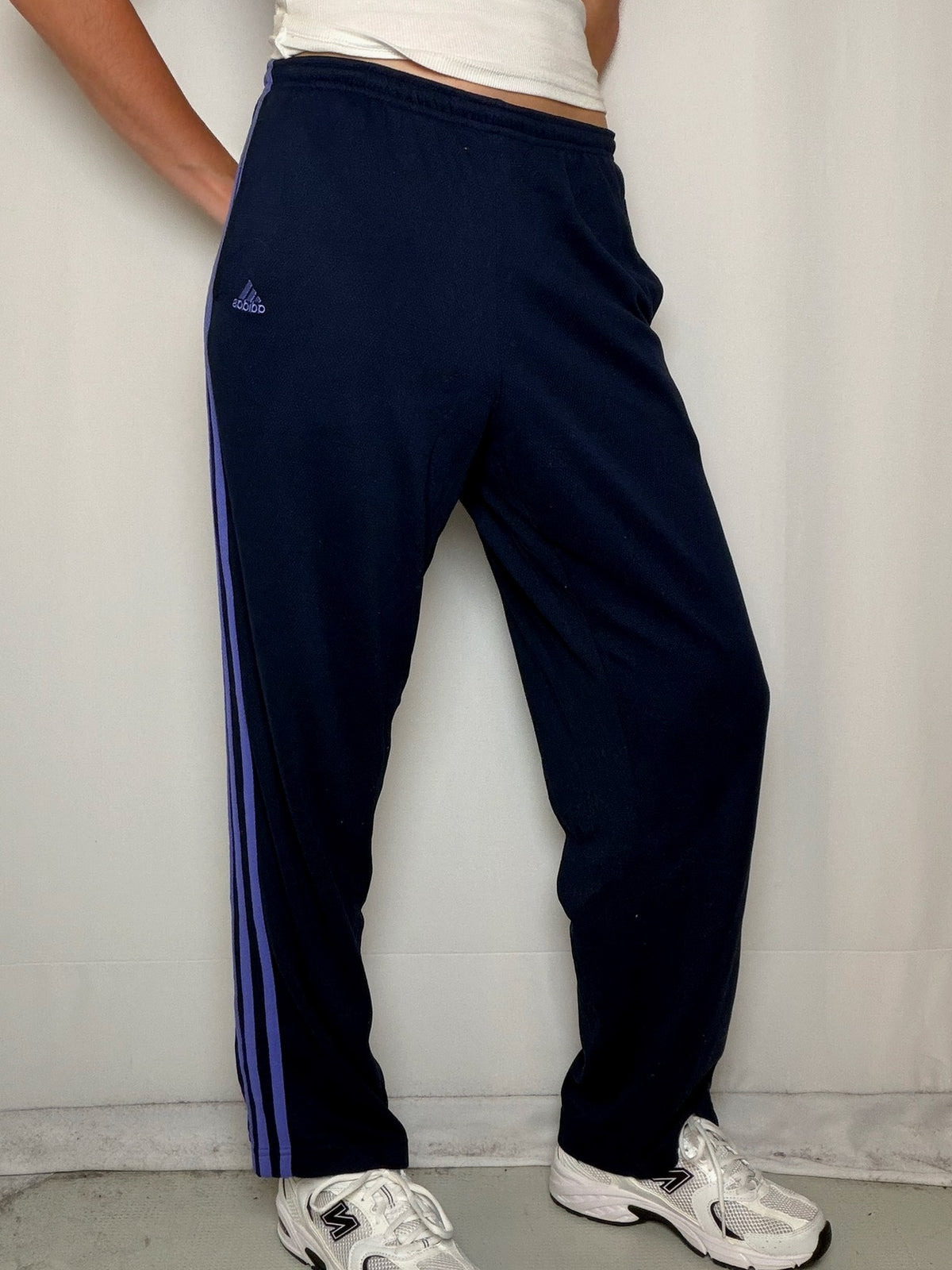 Jogging marine et violet Adidas L vintage