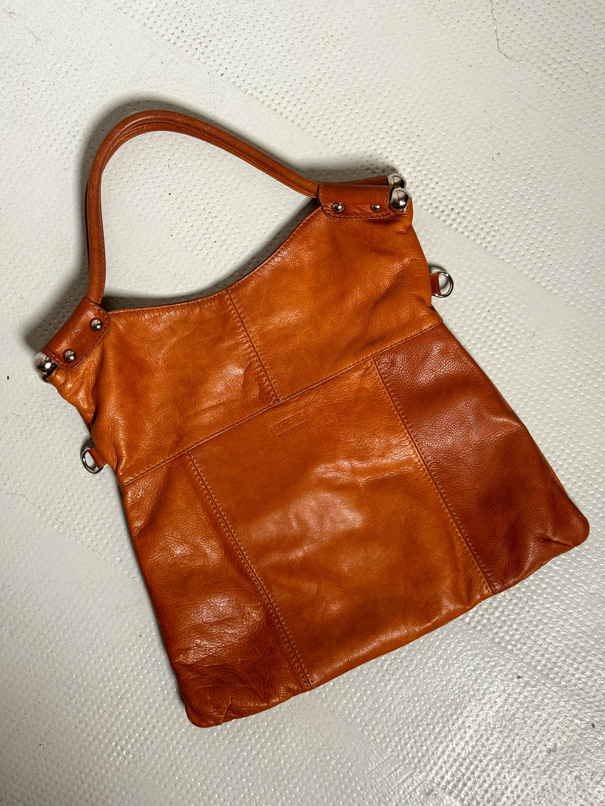Vintage camel soft leather bag