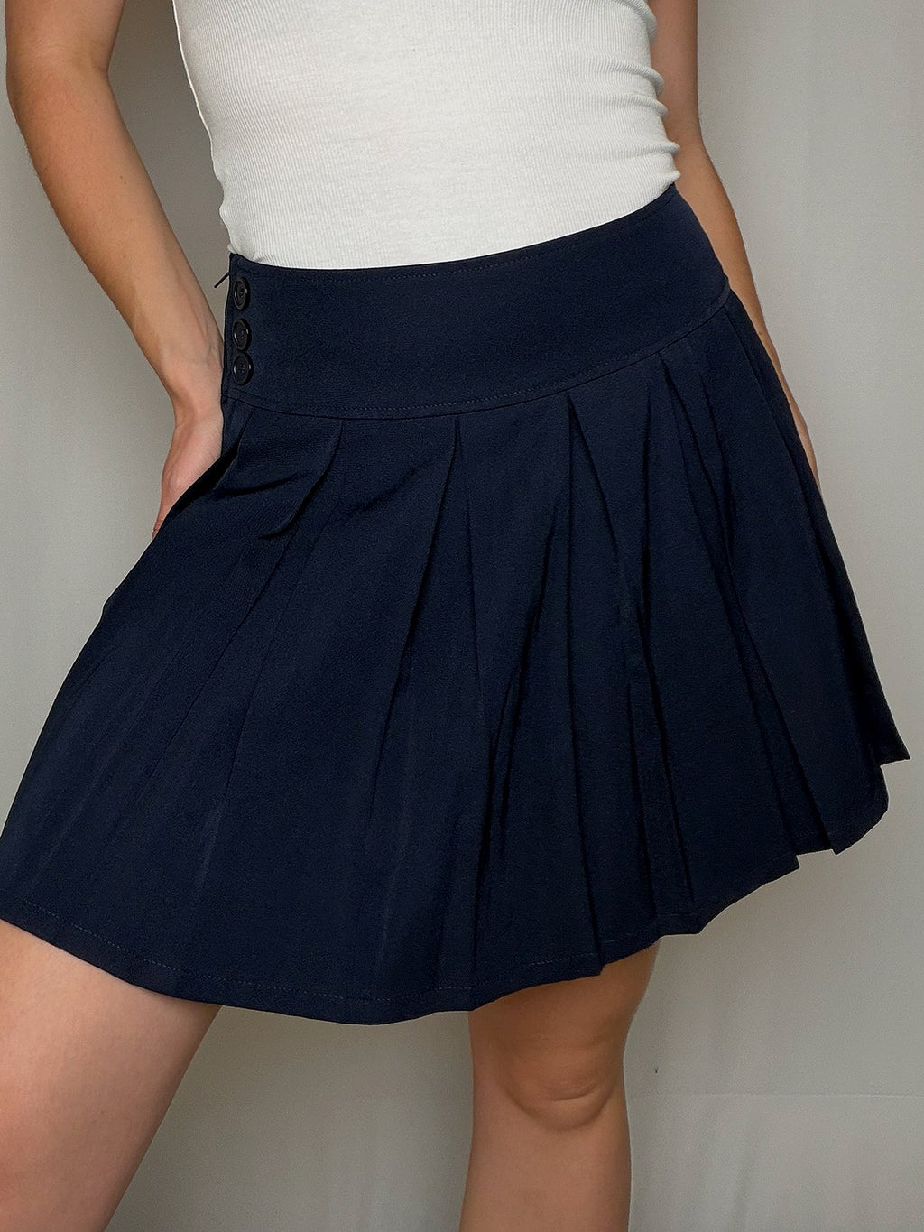 Jupe plissée marine S/M vintage