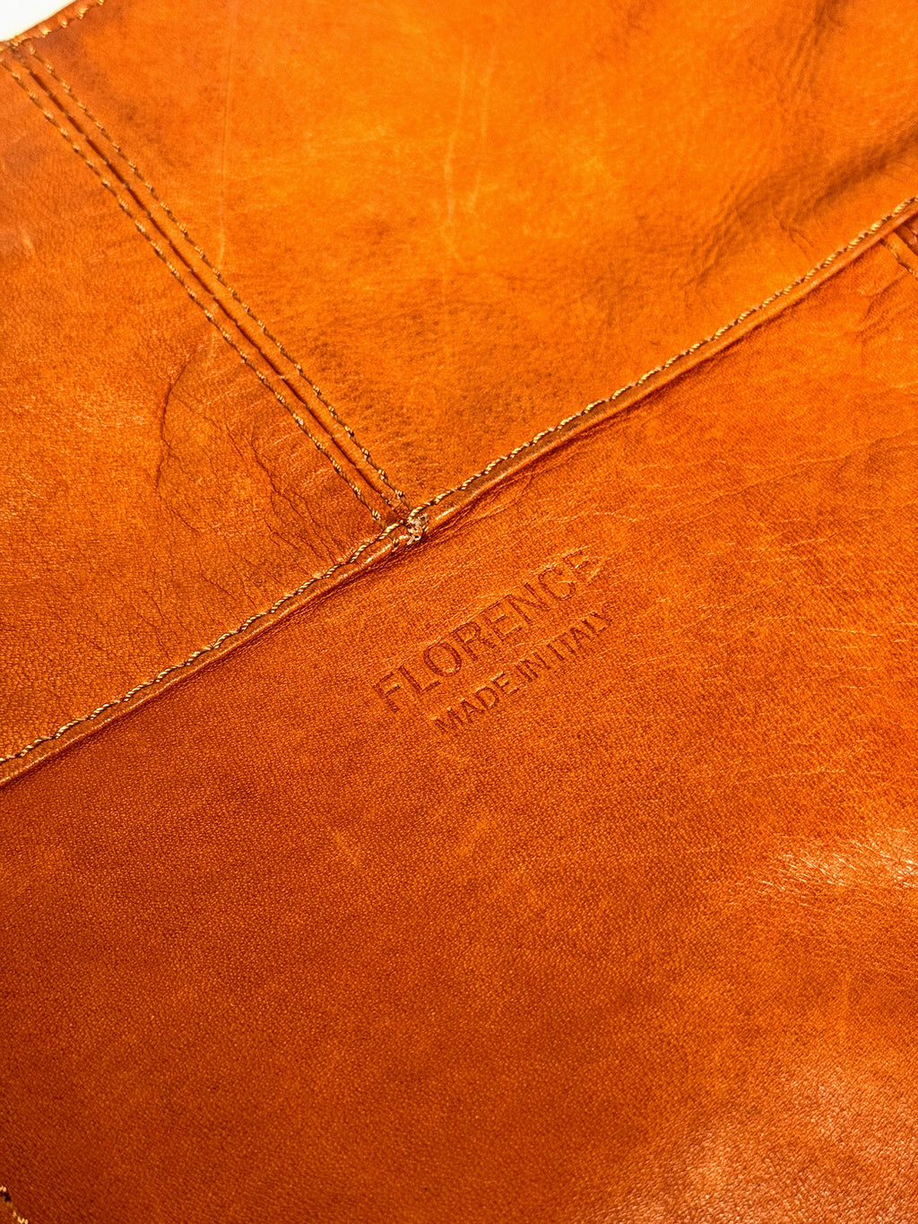 Vintage camel soft leather bag