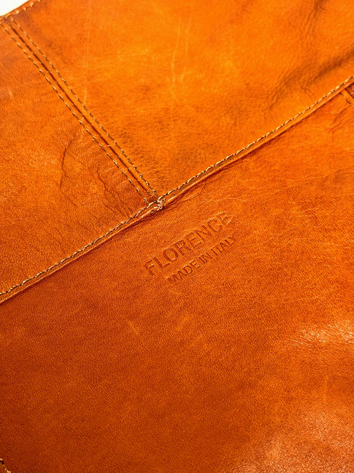 Vintage camel soft leather bag