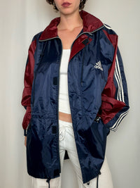Parka marine et bordeaux Adidas XL vintage