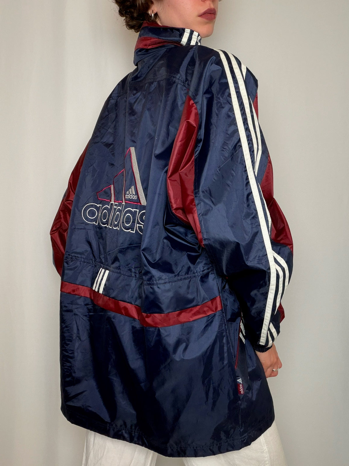 Parka marine et bordeaux Adidas XL vintage