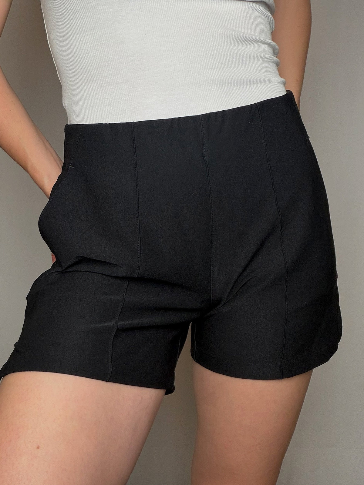 Petit short habillé noir Adidas S/M vintage