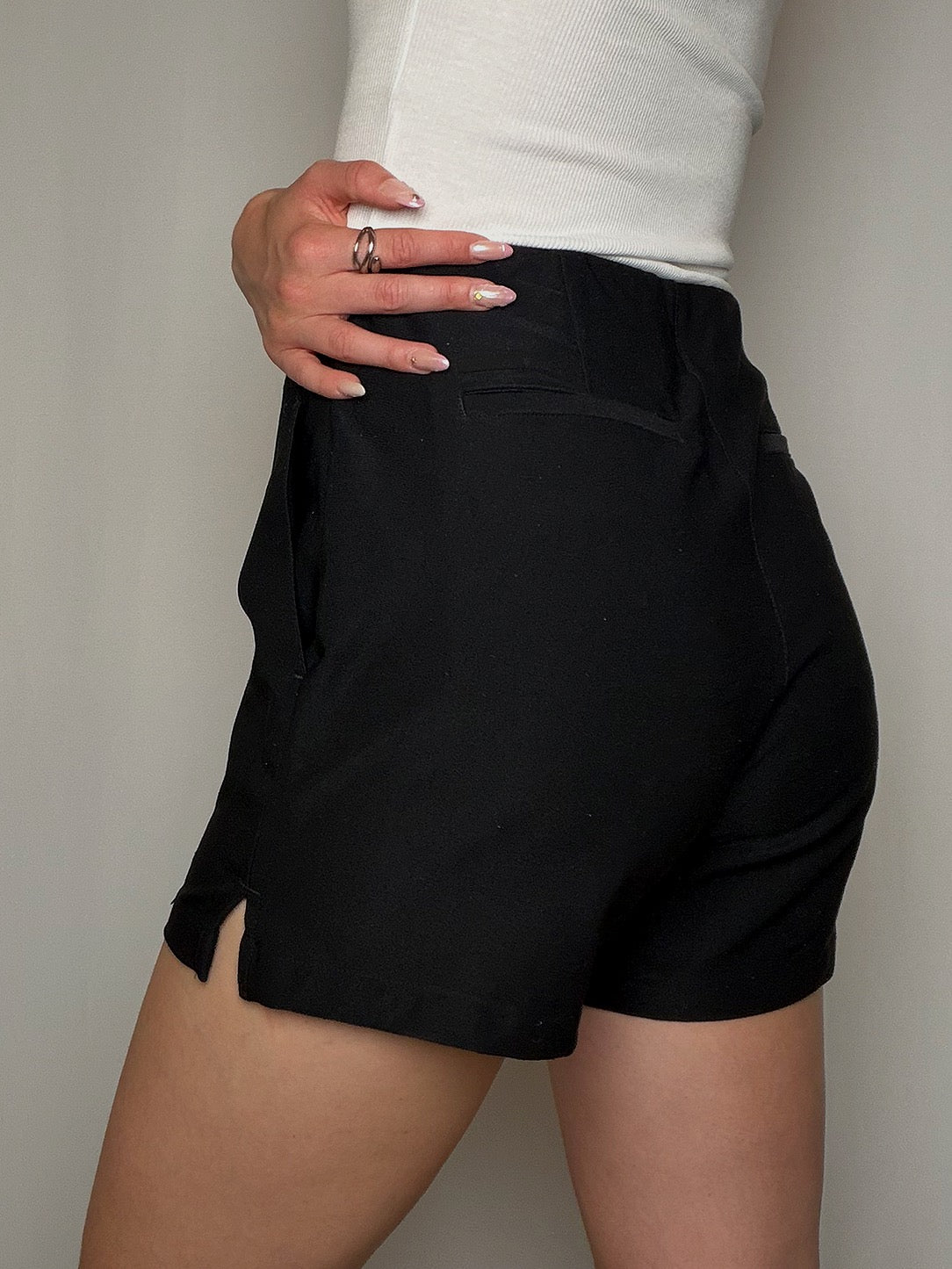 Petit short habillé noir Adidas S/M vintage
