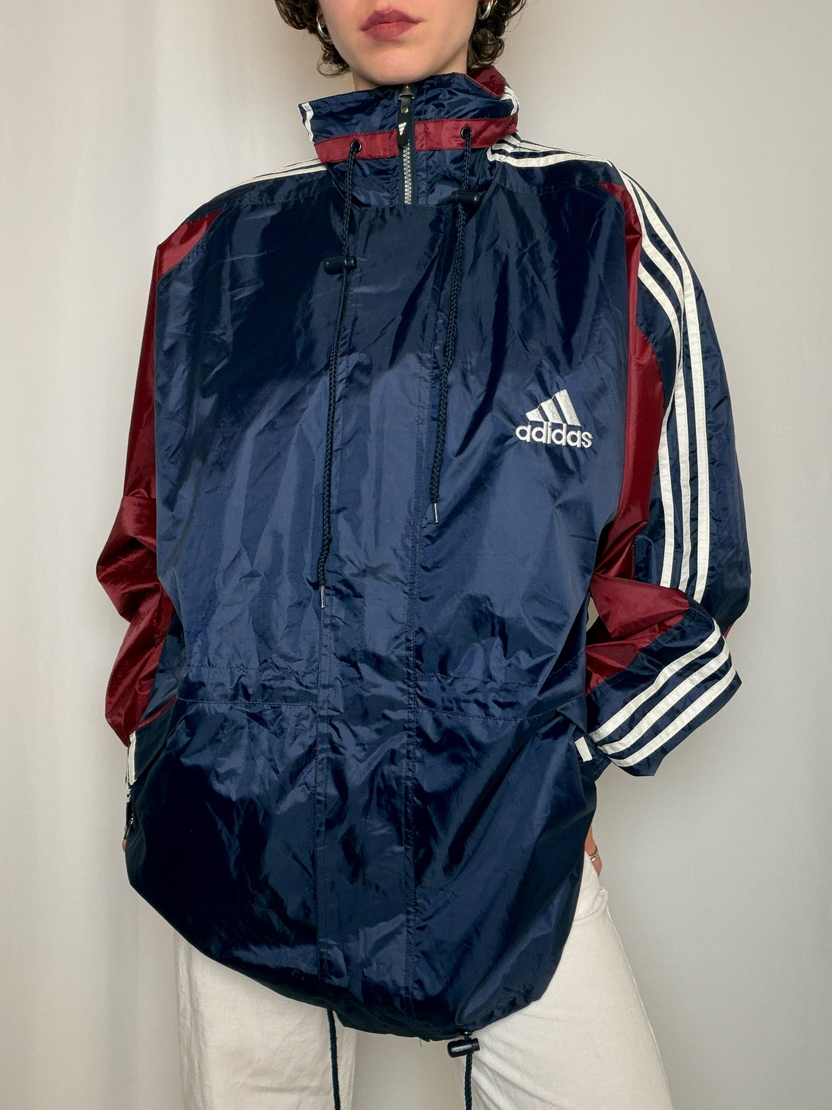 Parka marine et bordeaux Adidas XL vintage