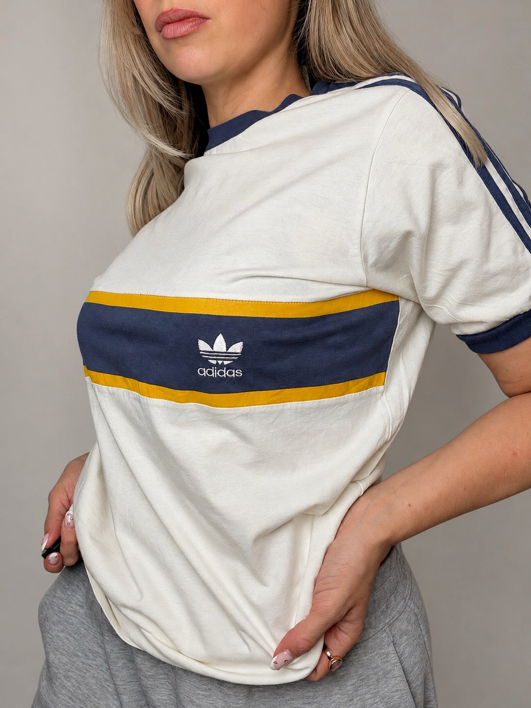 Tshirt blanc Adidas M vintage