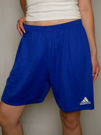 Short de sport bleu Adidas L vintage
