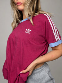 Tshirt framboise Adidas 2XL vintage