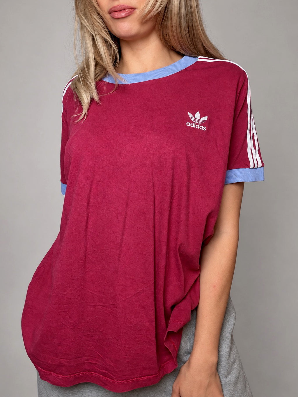 Tshirt framboise Adidas 2XL vintage