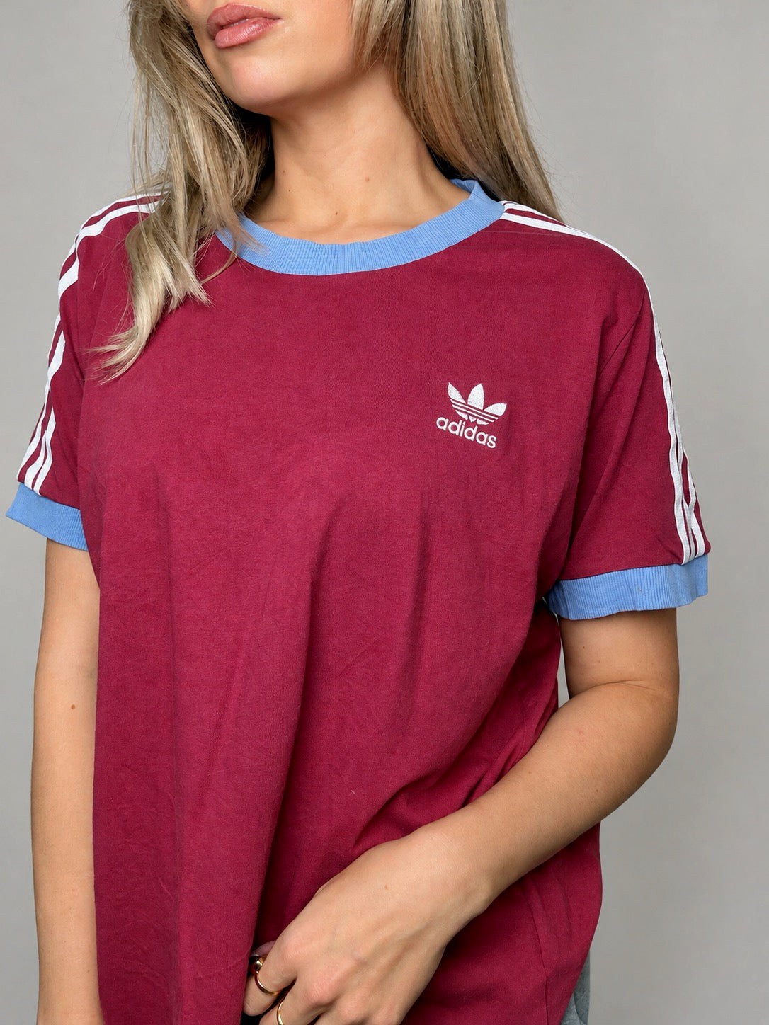 Tshirt framboise Adidas 2XL vintage