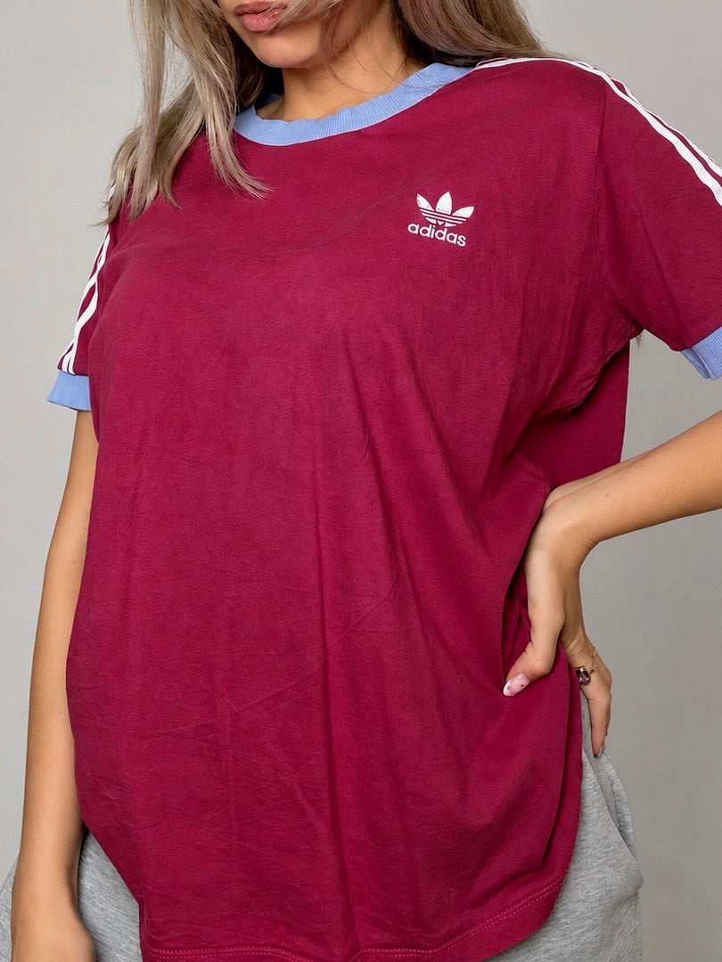Tshirt framboise Adidas 2XL vintage
