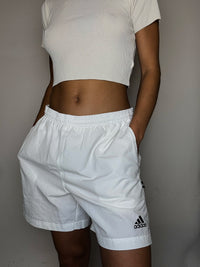 Short de sport blanc ADIDAS S vintage