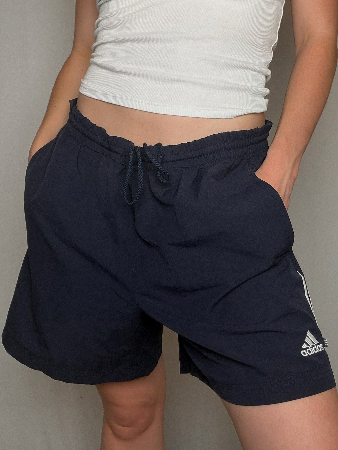 Short de sport marine Adidas L vintage